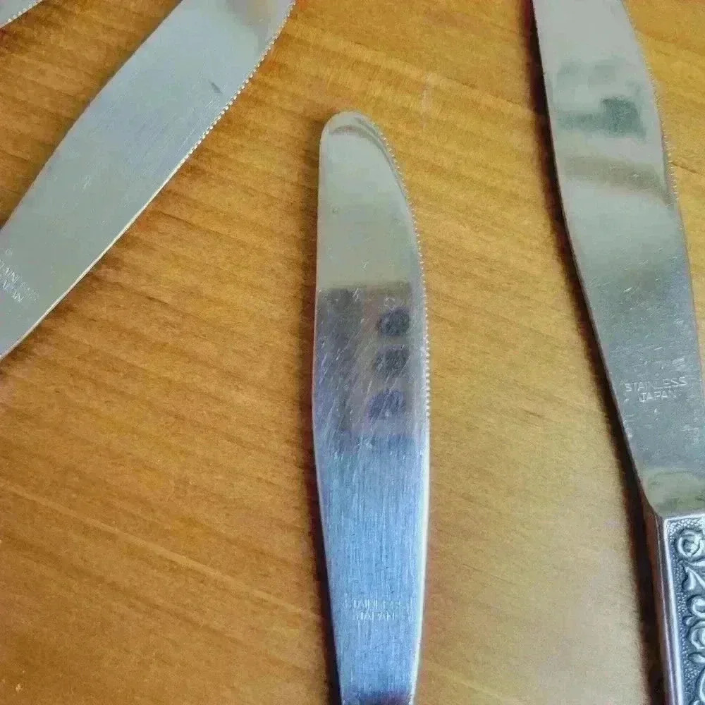 Vintage Stainless Steel Metal Japan 4 Knives - Picture 5 of 12